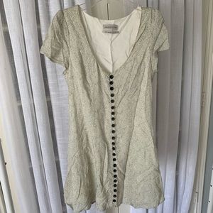 Urban Outfitters Cream Button Down Dress